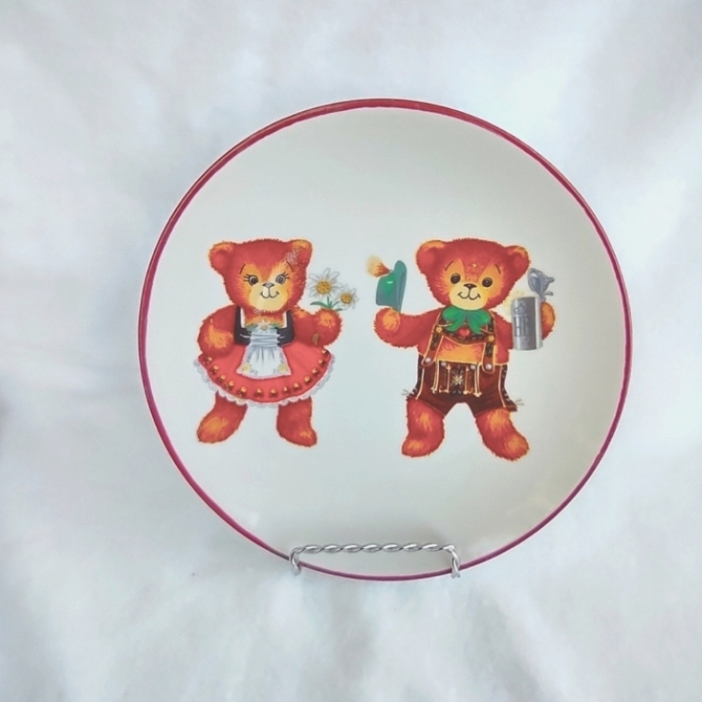 Vintage Reutter Porzellan Bavarian Bears Plate